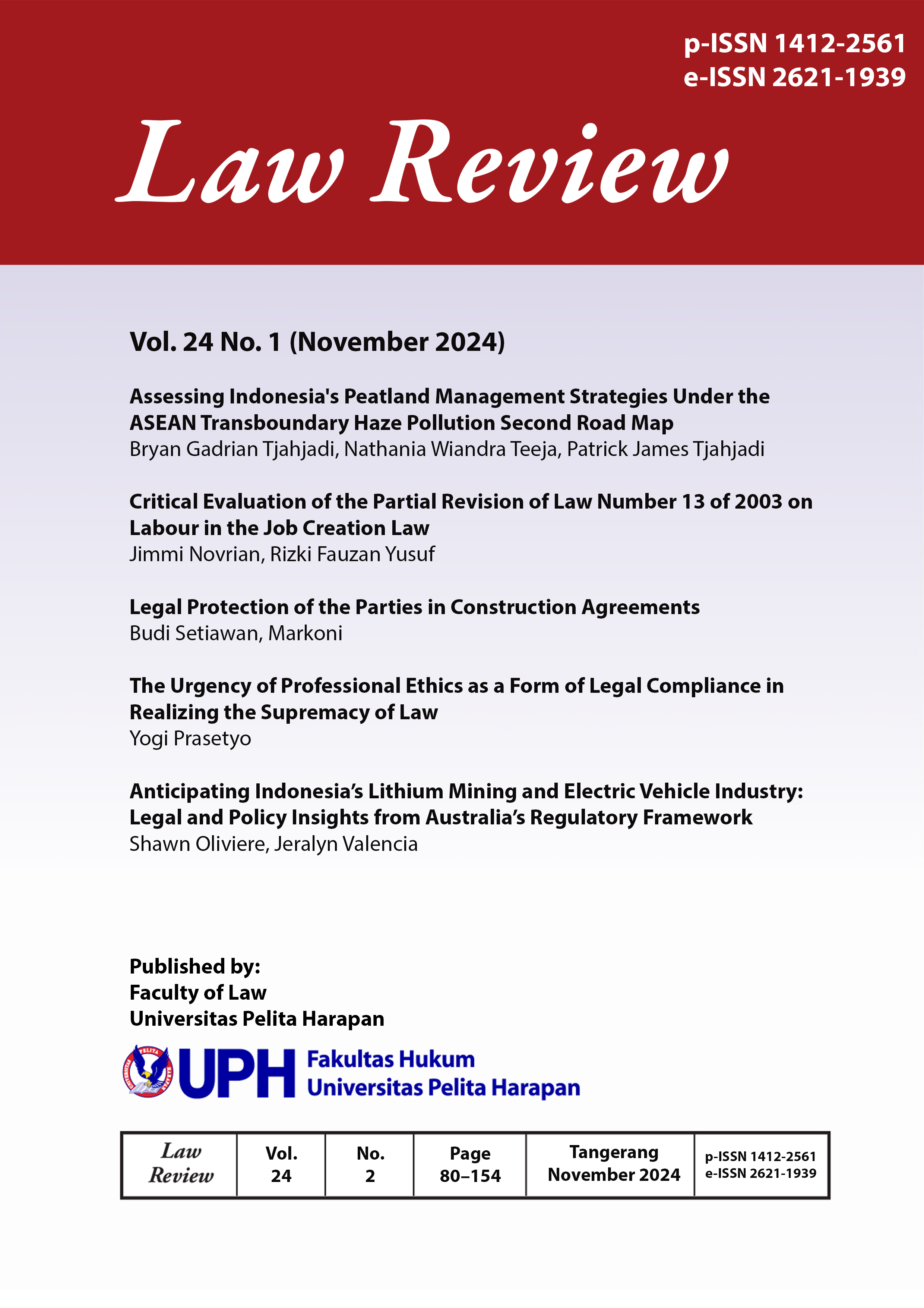 					View Volume 24 Issue 2 (November 2024)
				
