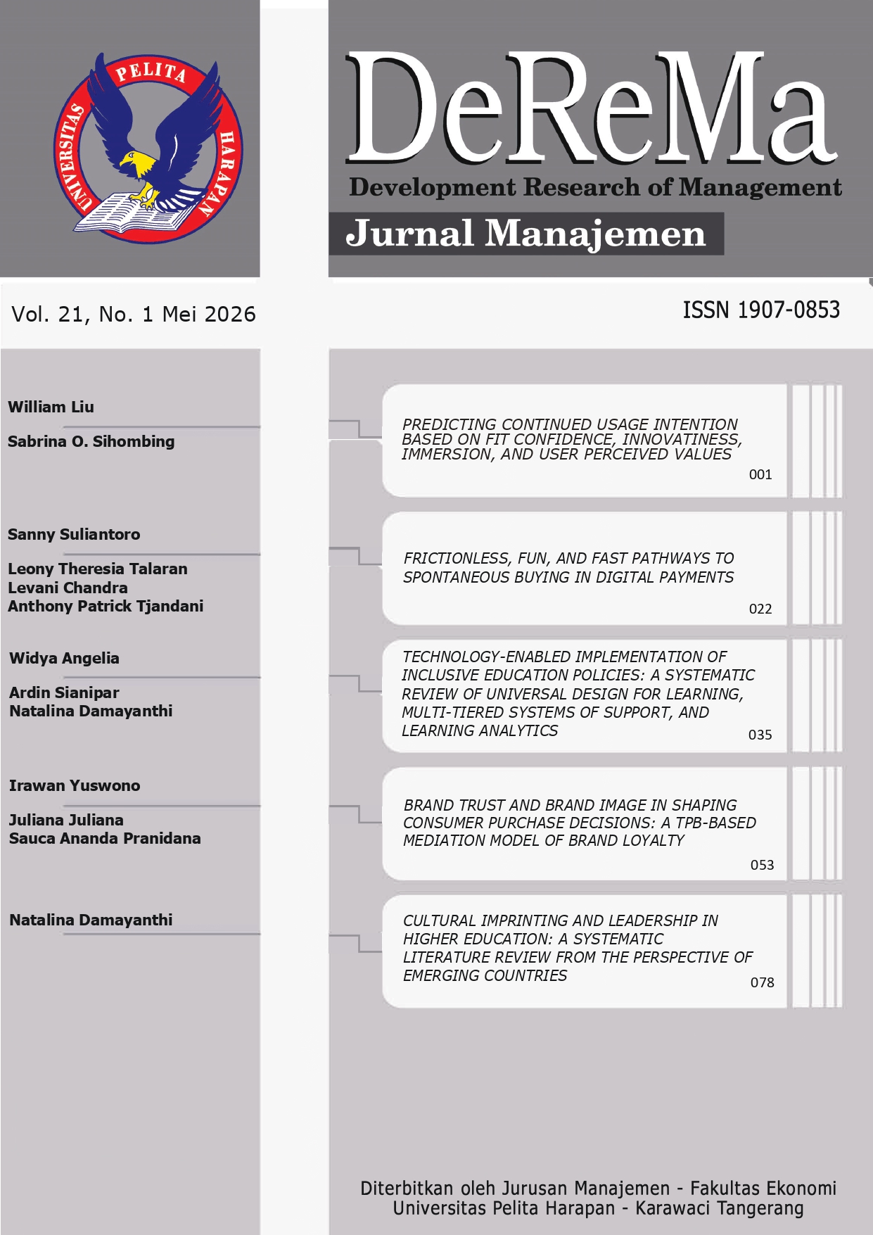 					View Vol. 21 No. 1 (2026): Vol. 21 No.1 (2026): Mei
				
